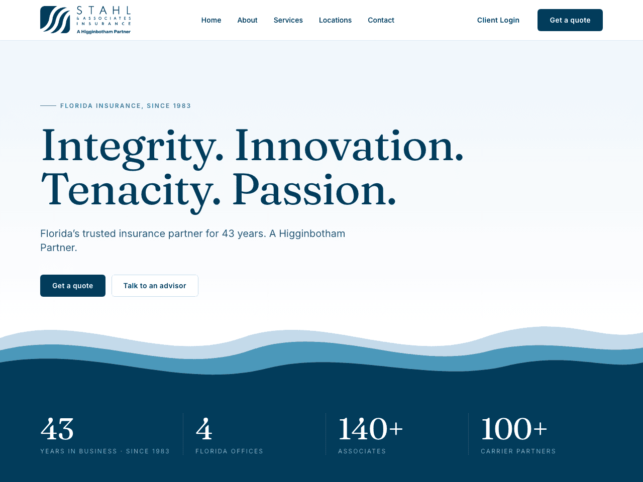 Stahl & Associates Insurance redesign concept
